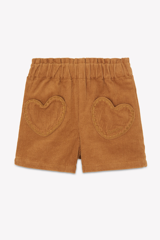 Girl’s Velvet Shorts – Brown