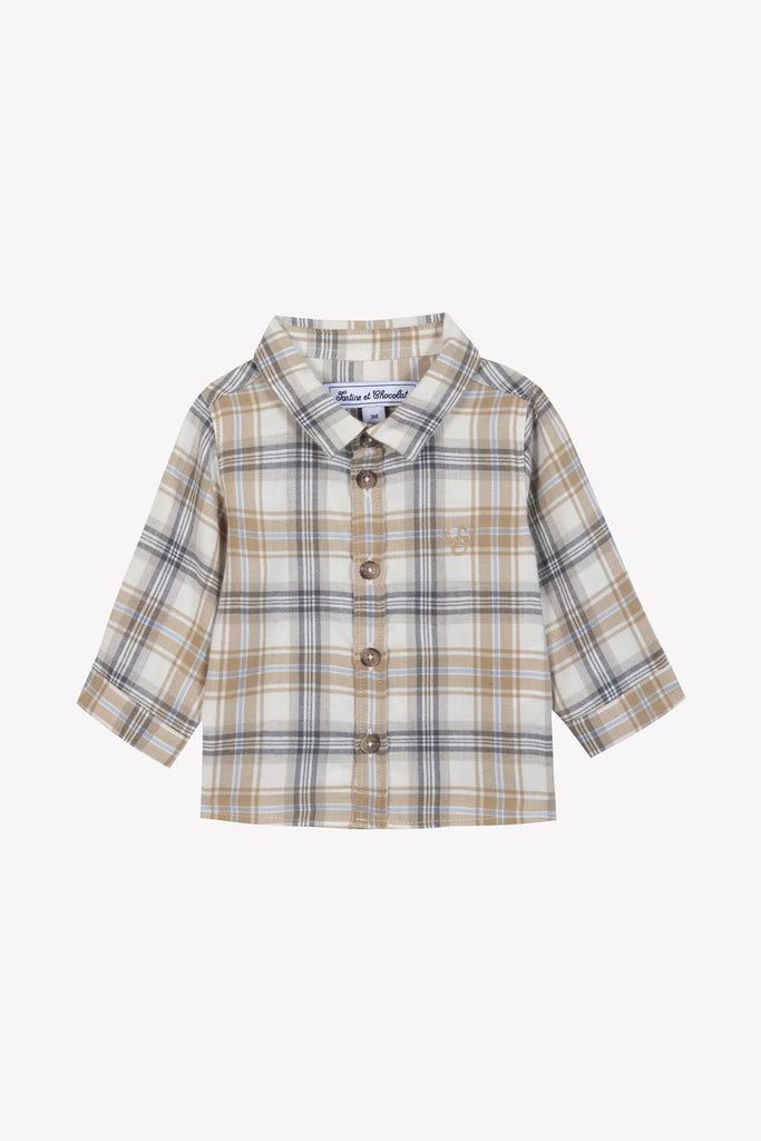 Baby Boy’s Overshirt – Off-White Check