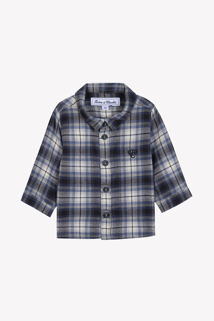 Baby Boy’s Overshirt – Grey Check