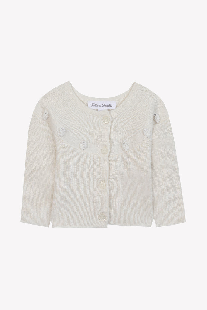 Unisex Newborn Cardigan – Off-White