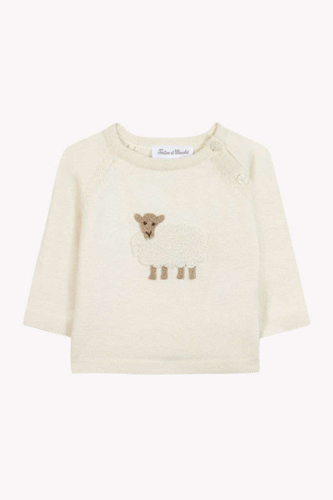 Unisex Newborn Sweater – Off-White