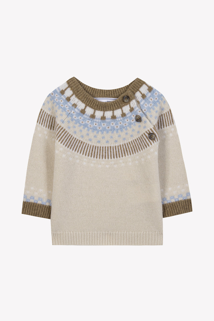 Baby Boy Sweater – Beige Chiné