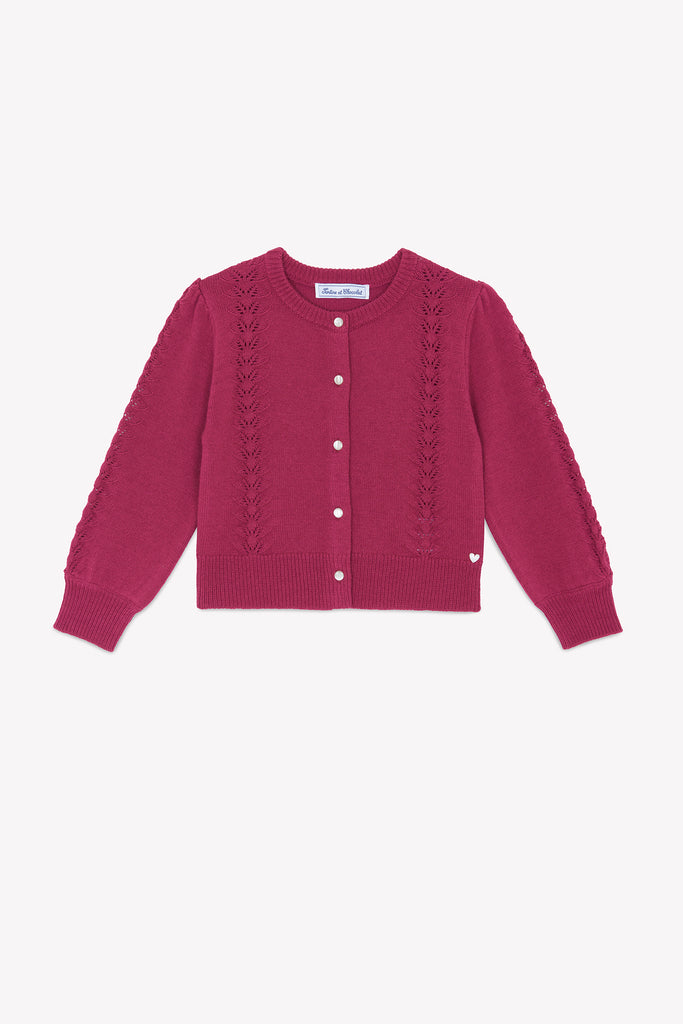 Junior Girl Cardigan – Magenta