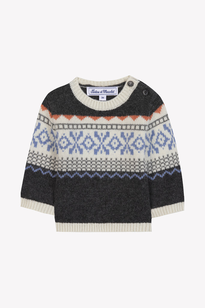 Baby Boy Sweater – Dark Grey