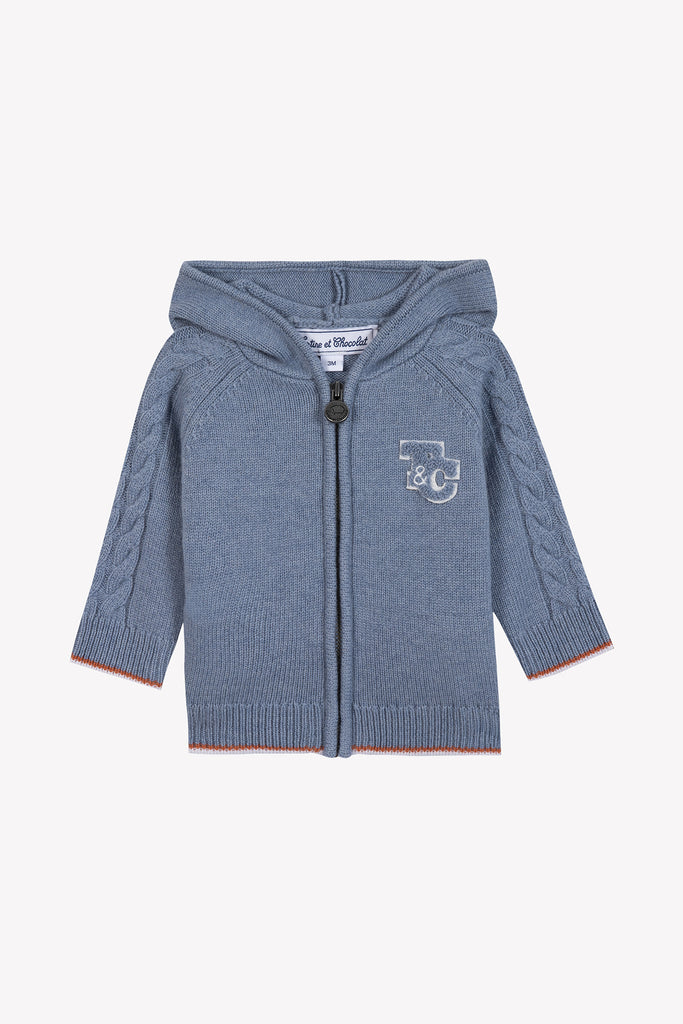 Baby Boy Cardigan – Blue Grey