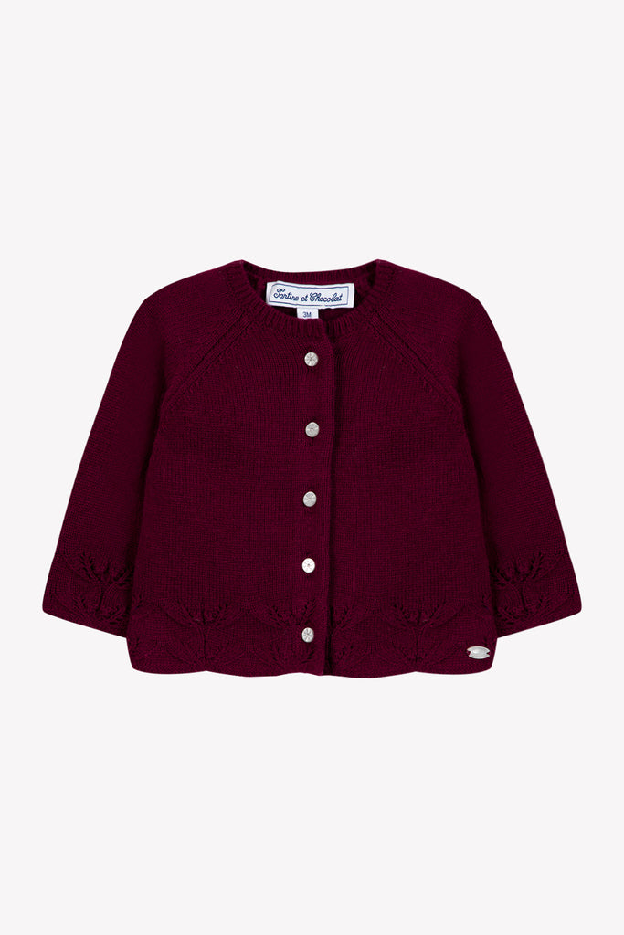 Baby Girl’s Cardigan – Plum
