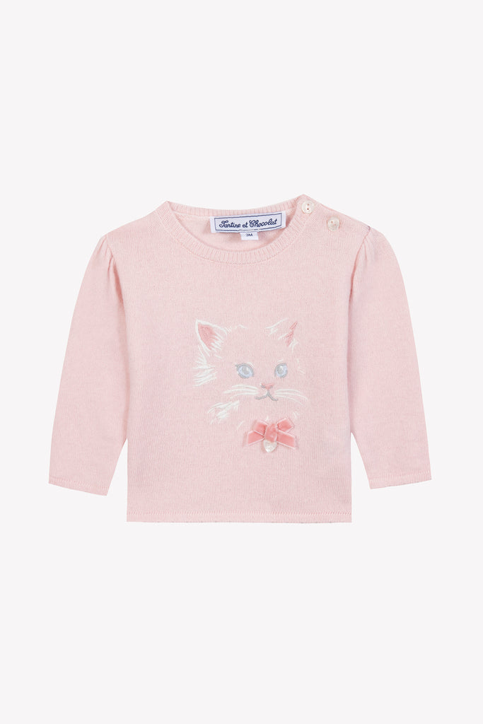 Baby Girl’s Sweater – Pale Pink