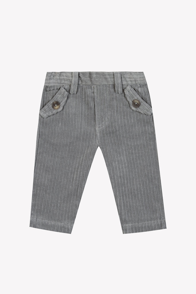 Baby Boy’s Trousers – Grey Velvet