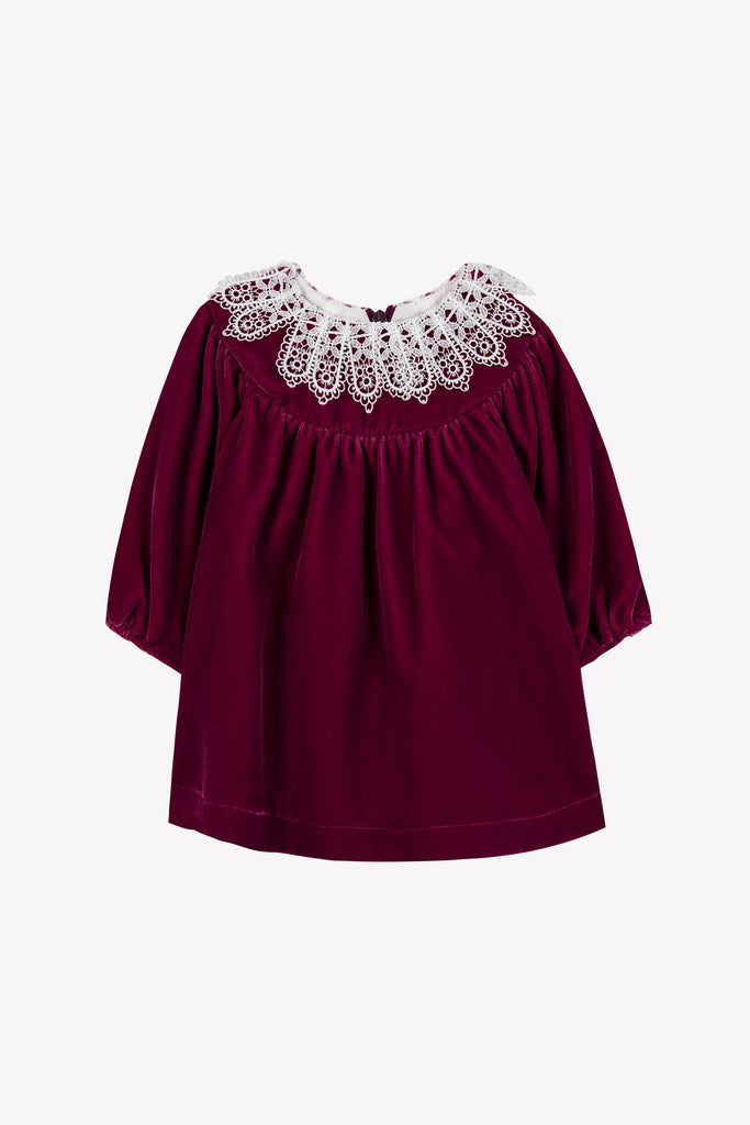 Baby Girl’s Dress – Plum Velvet