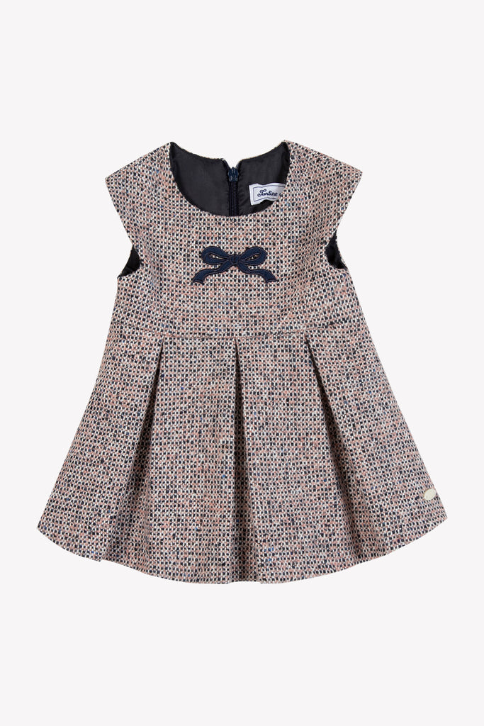 Baby Girl’s Dress – Dusty Pink Tweed