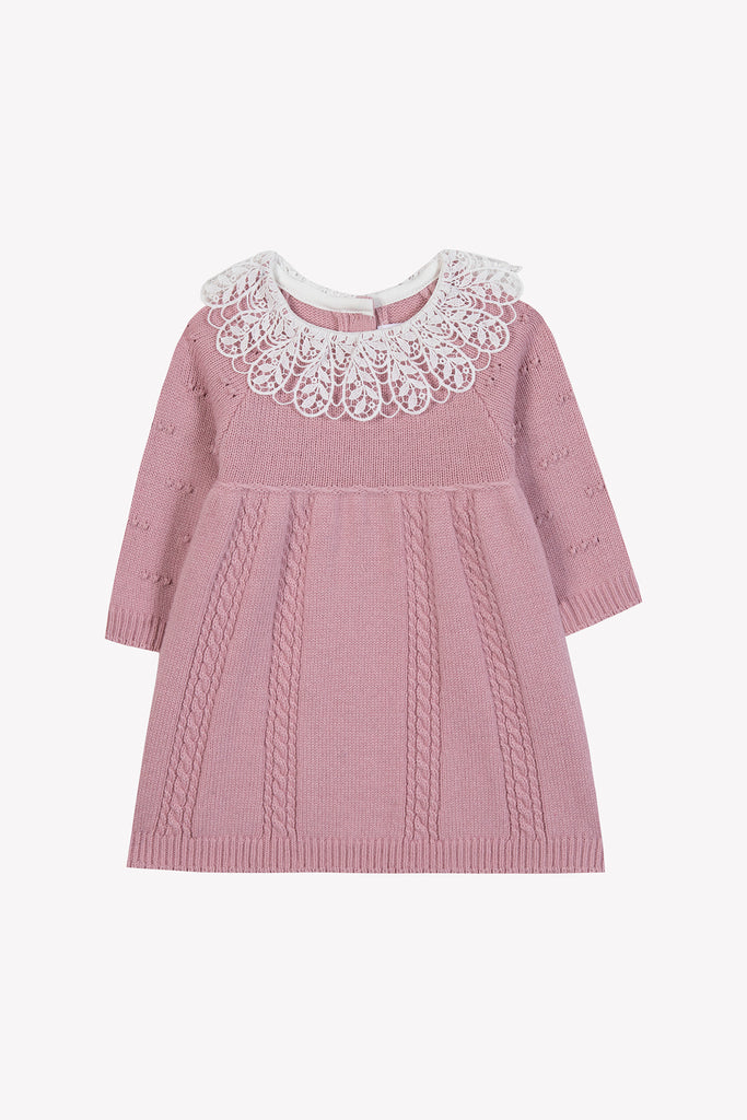 Baby Girl’s Dress – Dusty Pink Knit