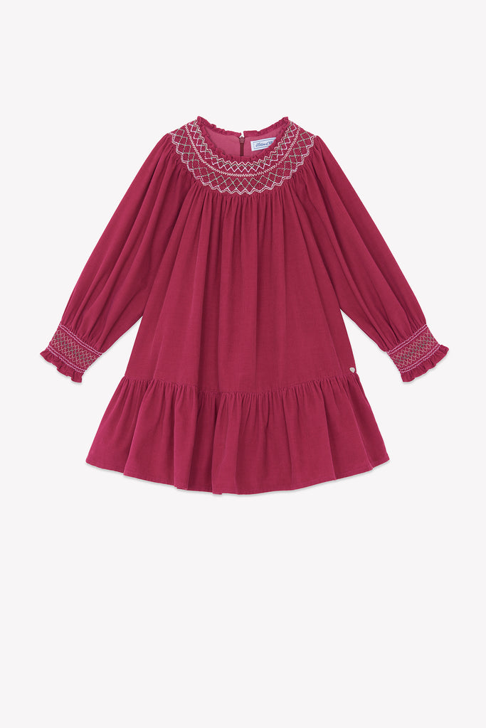 Junior Girl’s Dress – Magenta Velvet