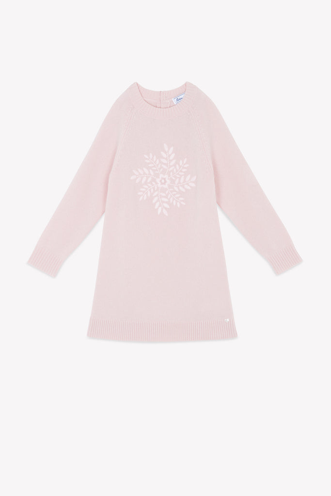Junior Girl’s Dress – Pink Powder Wool