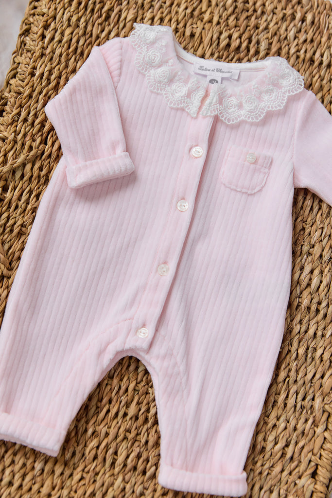 Baby Girl's Jumpsuit – Pale Pink