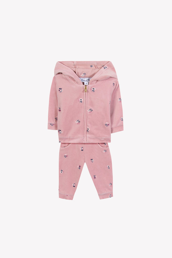 Baby Girl’s Jogging Outfit – Eglantine Velvet