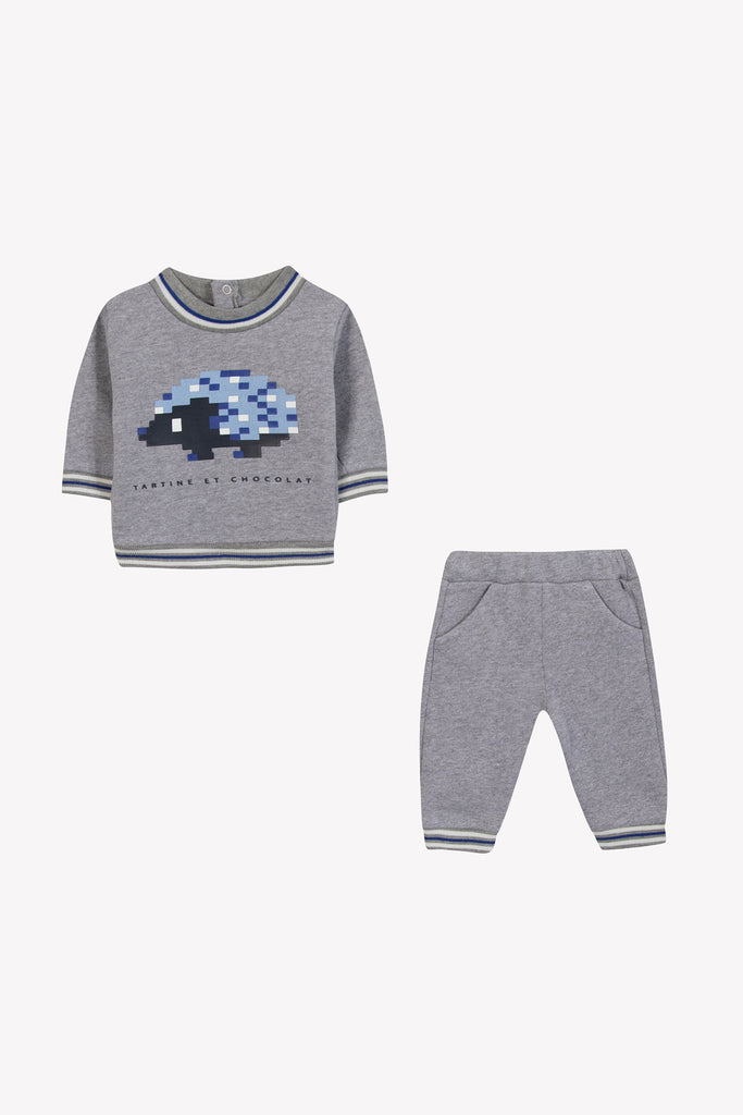 Baby Boy’s Jogging Outfit – Grey Heather