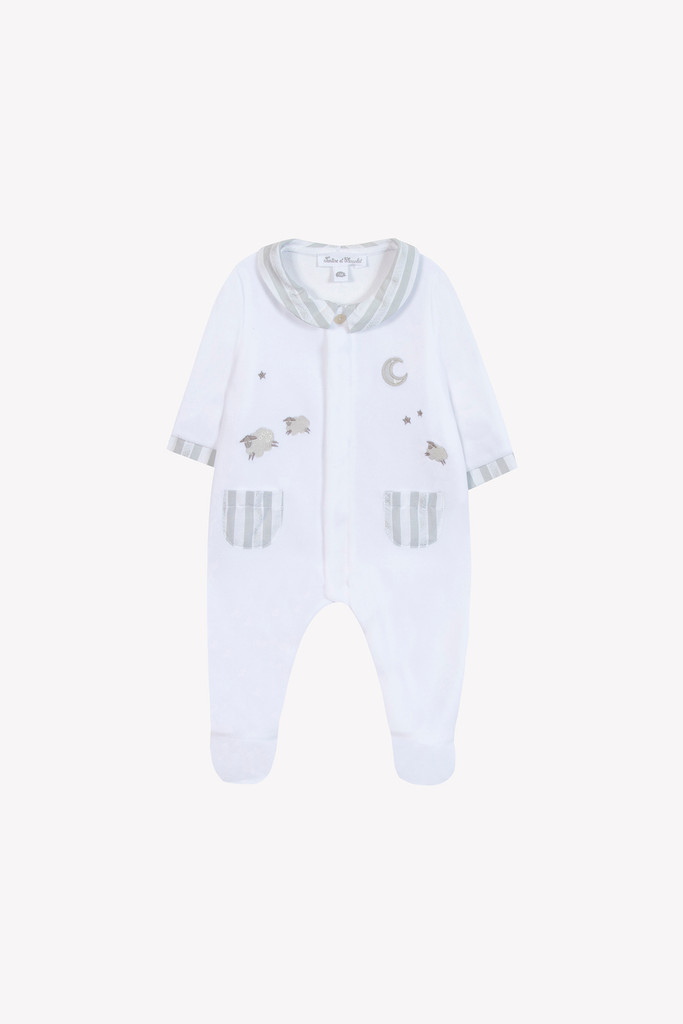 Baby Boy’s Sleepsuit – White