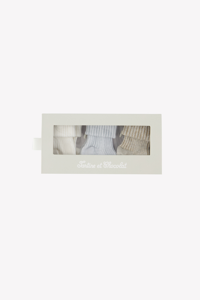 Baby Boy’s Socks – Sky Blue (Set of 3)