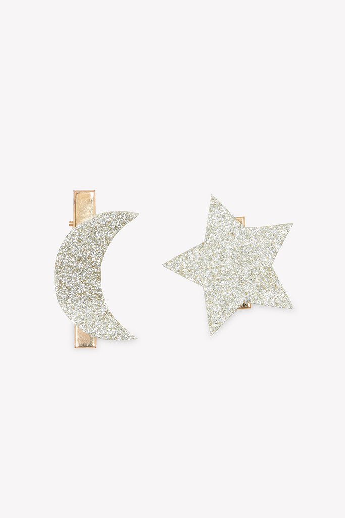 Baby Girl’s Hair Slide Duo – Star & Moon