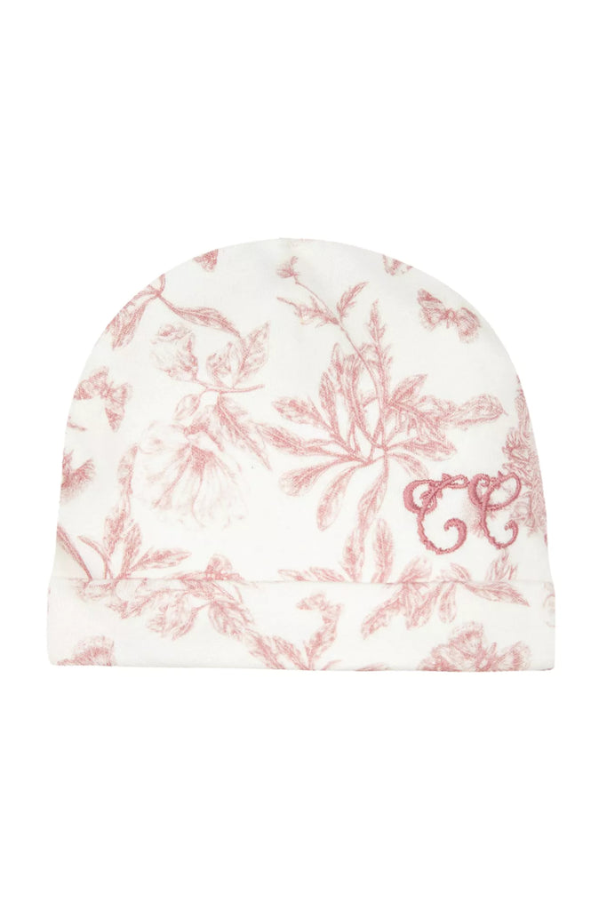 Beanie - Toile de Jouy print pink