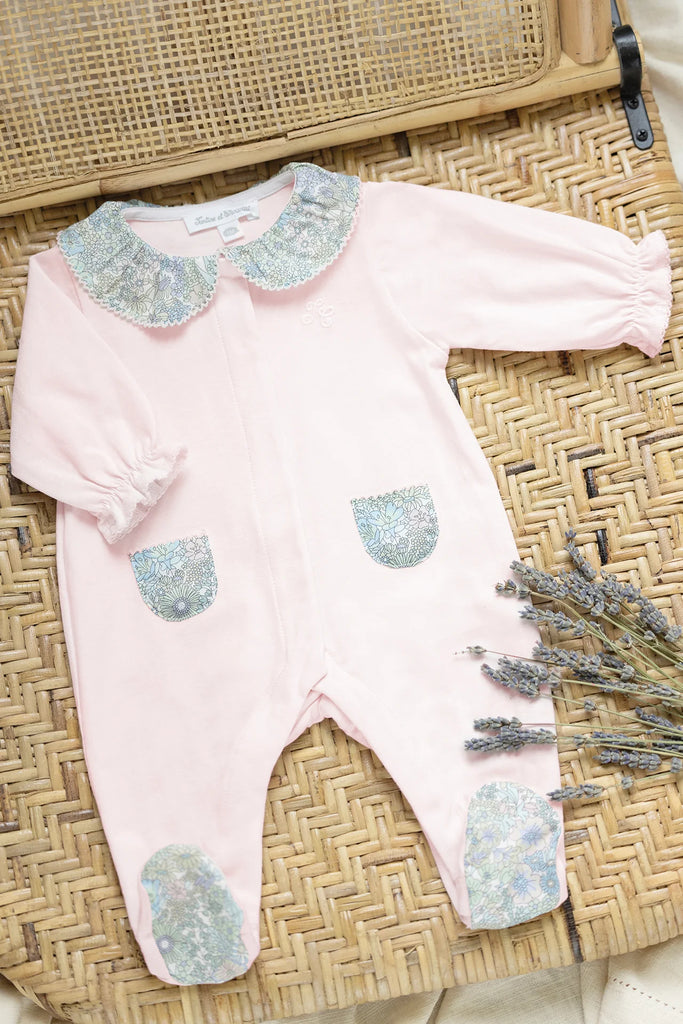 Sleepsuit - Pale Pink Liberty